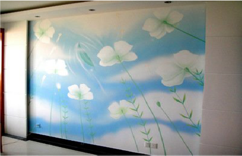 望江画墙绘怎么画好白云的蓬松感？