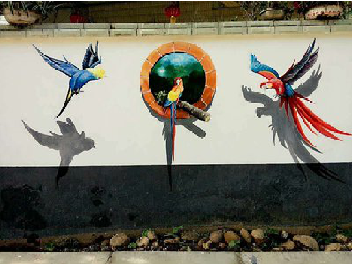 望江视觉错位-3D墙绘设计