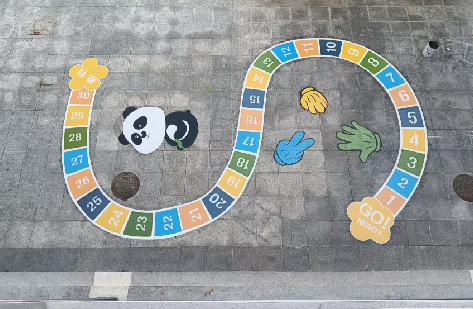 望江地面游戏彩绘