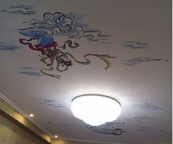 望江如何快速绘制天花板上的手绘墙？