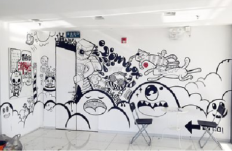 望江手绘墙并非传统涂鸦。