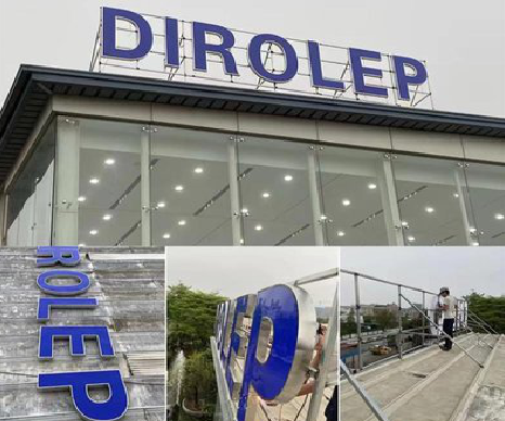 望江楼顶发光字安装的注意事项。